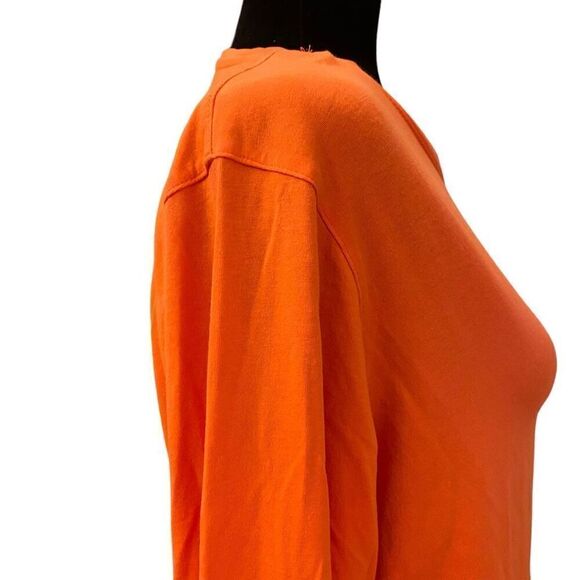 Kate Lord Long Sleeve Orange Tee with Rhinestone Golf Cart Sz Large - Picture 6 of 13